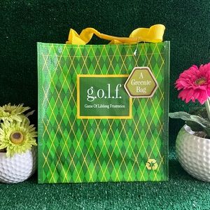 “golf” greenie party to go tote.